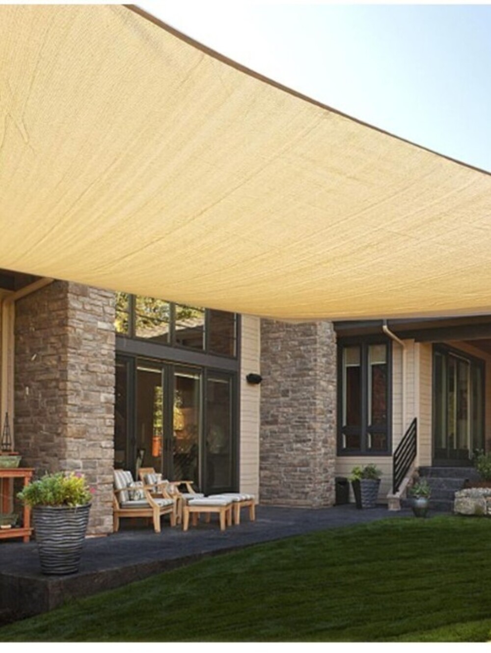 LOVE STORY 10'11 Rectangle Sun Shade Sail-Sand